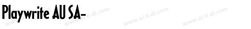 Playwrite AU SA字体转换